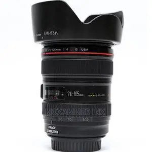 Canon EF 24-105mm F4L IS USM With Attached Lens Hood