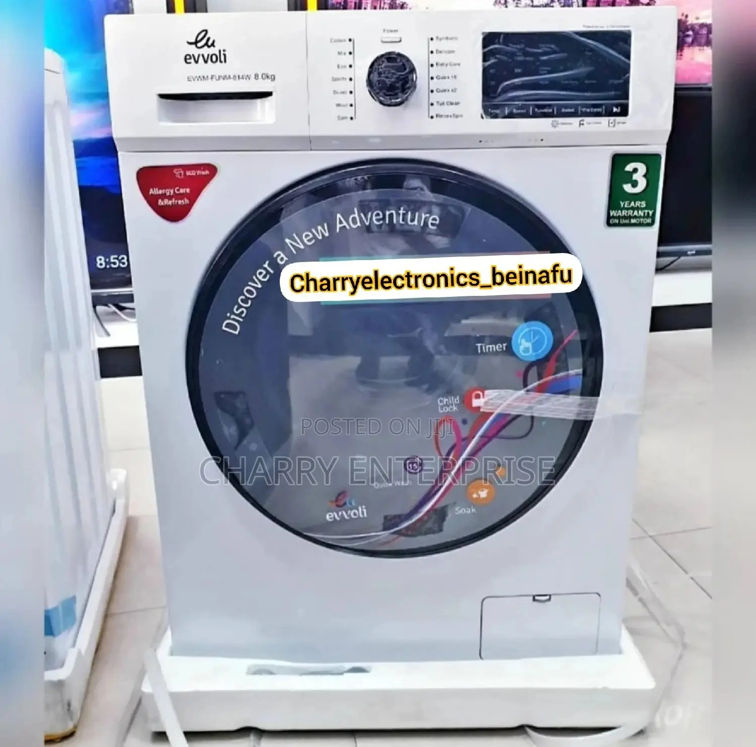 Evvol Washing Machine 8kg