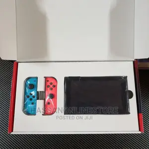 Nintendo Switch With Neon Red and Neon Blue Joy-Con