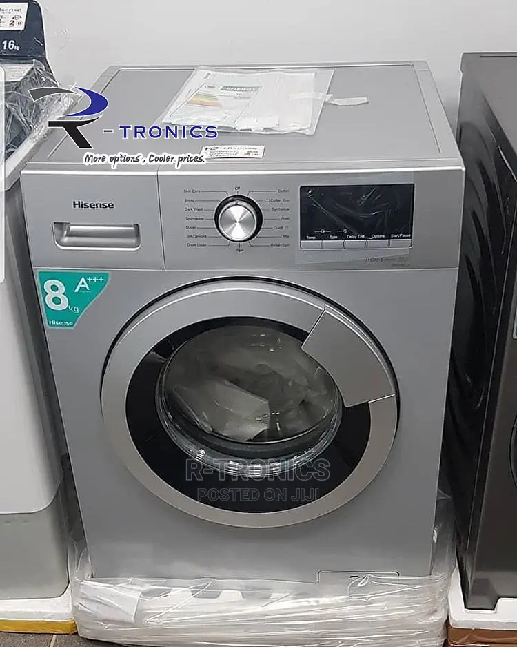 Hisense Washing Machine WHFV8012S Silver 8kg Front Load