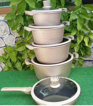 Sufuria Mkeka Nyeupe/Cream Nzito Yenye Mifuniko Ya Kubana