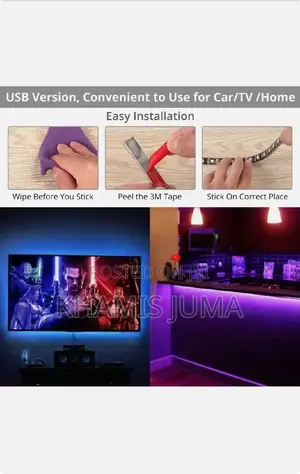 6x 12 Led Lights Strip RGB Car Interior