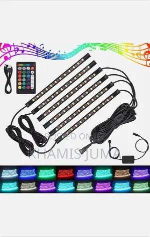 6x 12 Led Lights Strip RGB Car Interior