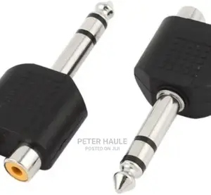 6.35mm Male Stereo to 2 RCA Stereo Headphone Jack Adapter