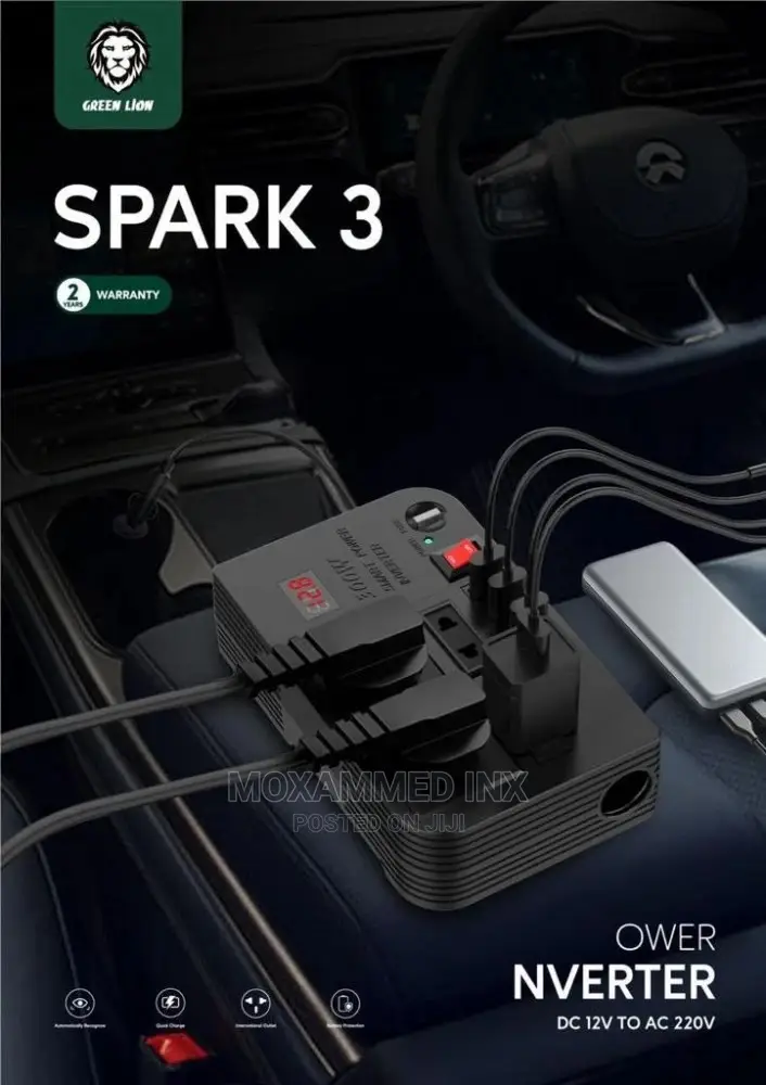 Green Lion Spark 3 DC 12V to AC 220V