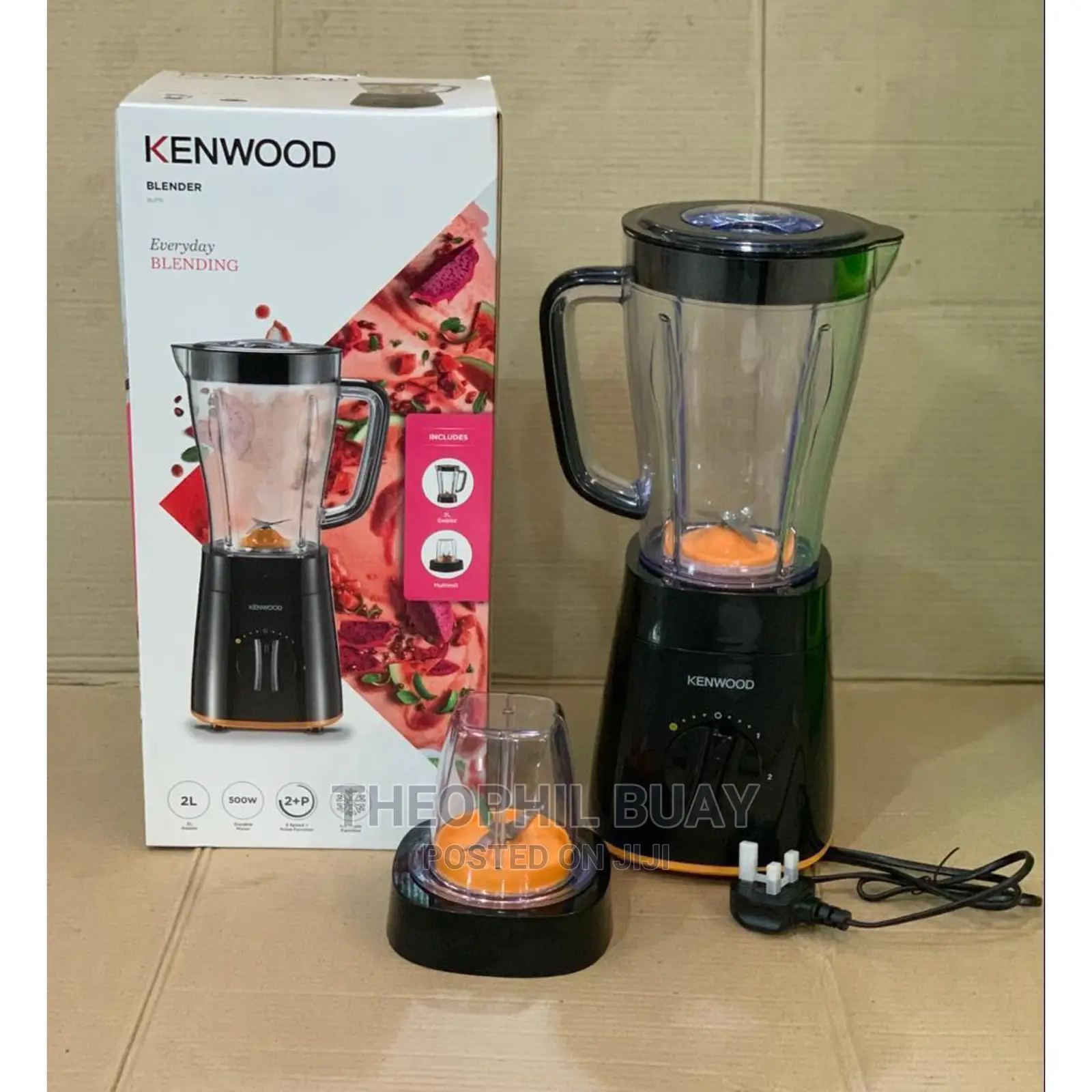 Kenwood Blender 2L 500W With Mill 2 Speed Blp15.150wh