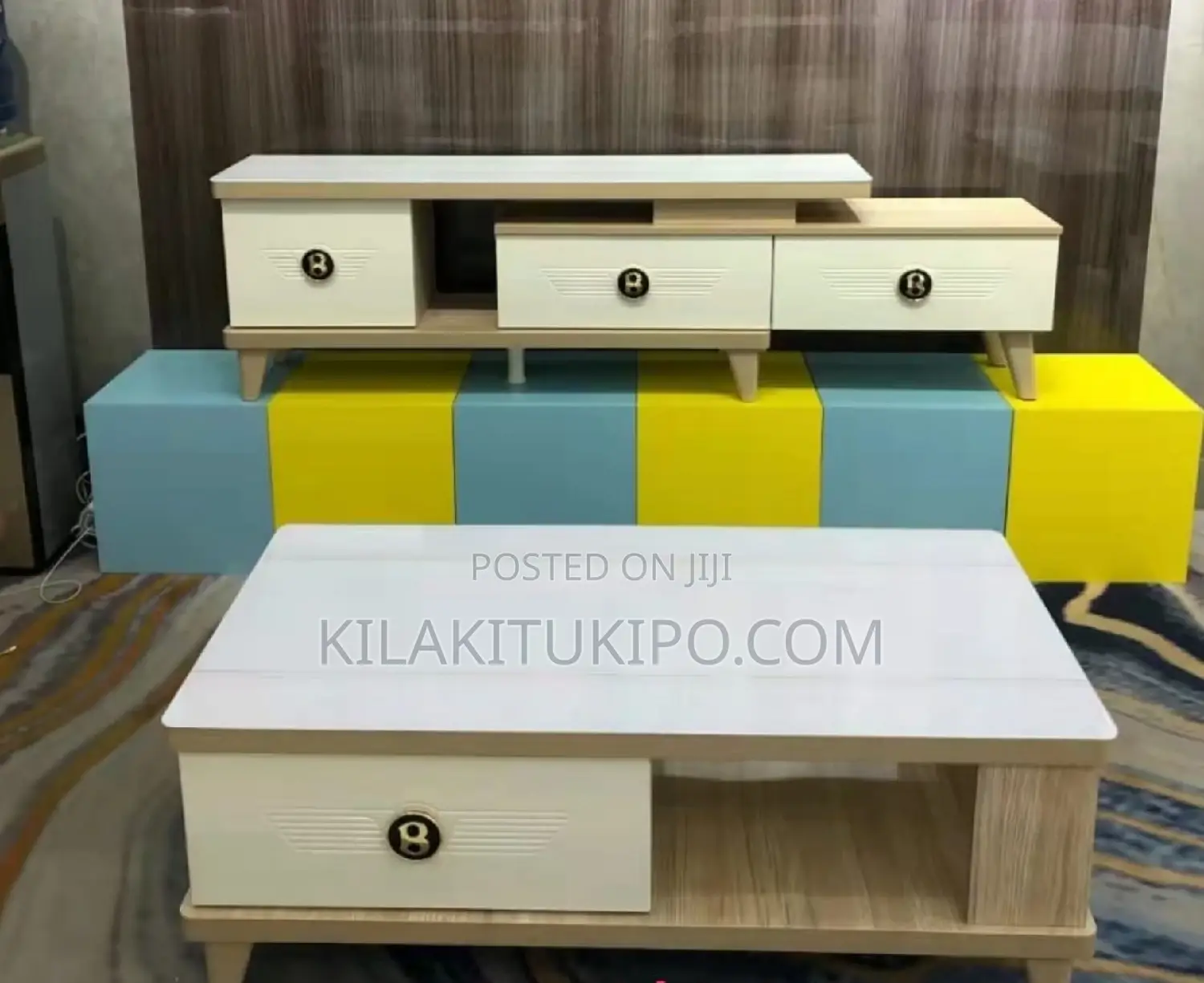 New Design Coffee Table TV Bench Set 2pcs