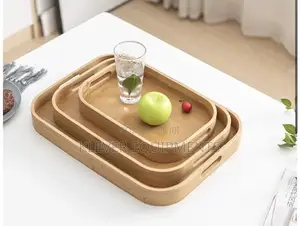3pcs Bamboo Tray Set