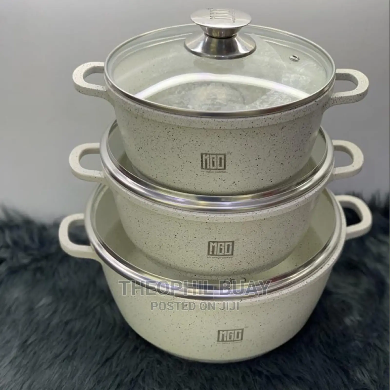 Sufuria Tatu Za Non-Stick Kabisa