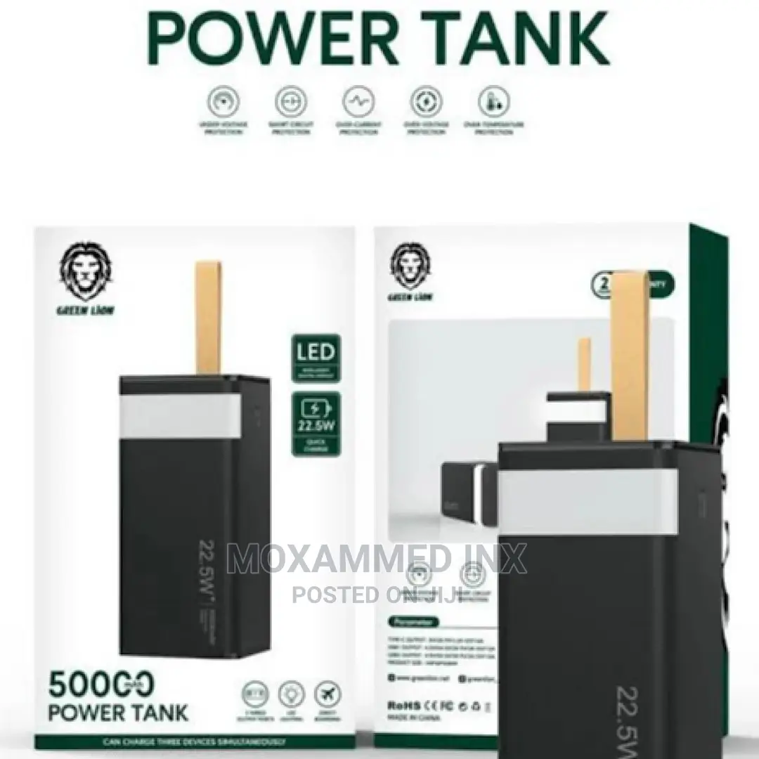 Green Heavy Duty Power Bank 50,000mah