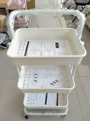 3 Tier Plastic Rolling Storage Cart With Handles