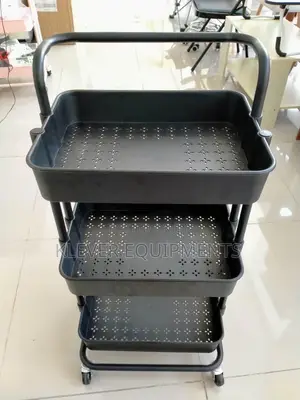 3 Tier Plastic Rolling Storage Cart With Handles