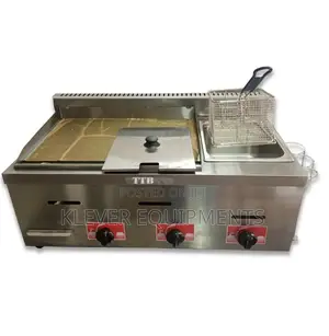 Gas Griddle Maker and Deep Fryer