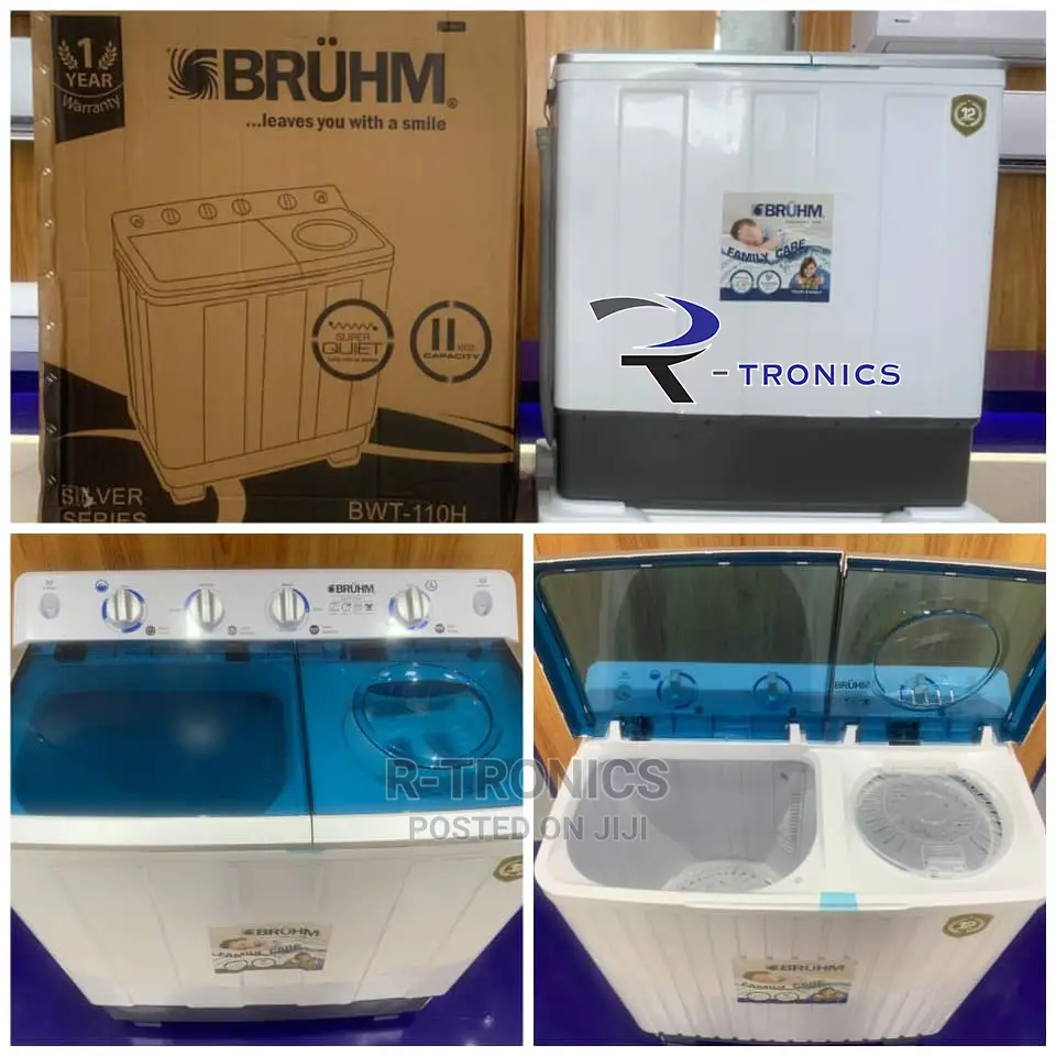 11kgs Bruhm Twin Tub Washing Machine (BWT-110H)