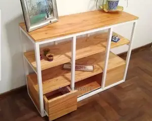 Shelf Nzuri Mpodo Wood Na Chuma