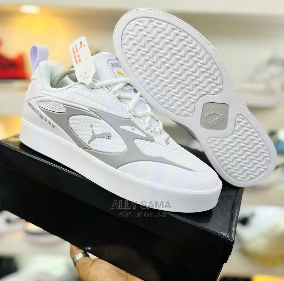 Puma White Gray