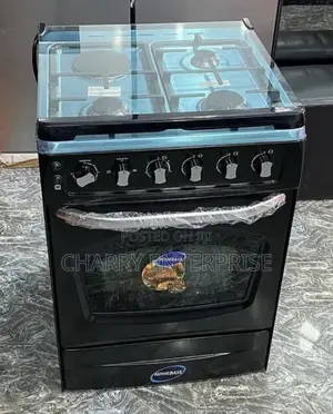 HOMEBASE Cooker 60*60cm 3 Gas , 1 Electric Plate  Oven