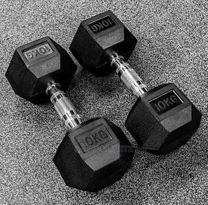 Hexagonal Rubber Dumbbell 10kg