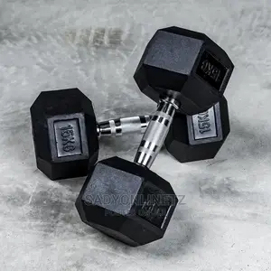 Hexagon Rubber Dumbbell 15kg