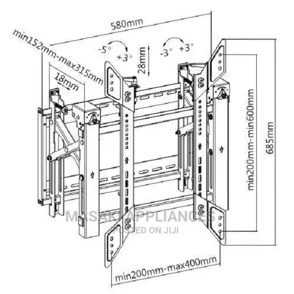 Cast Aluminium LCD LED TV Mounts and Brackets, Size: 32-50