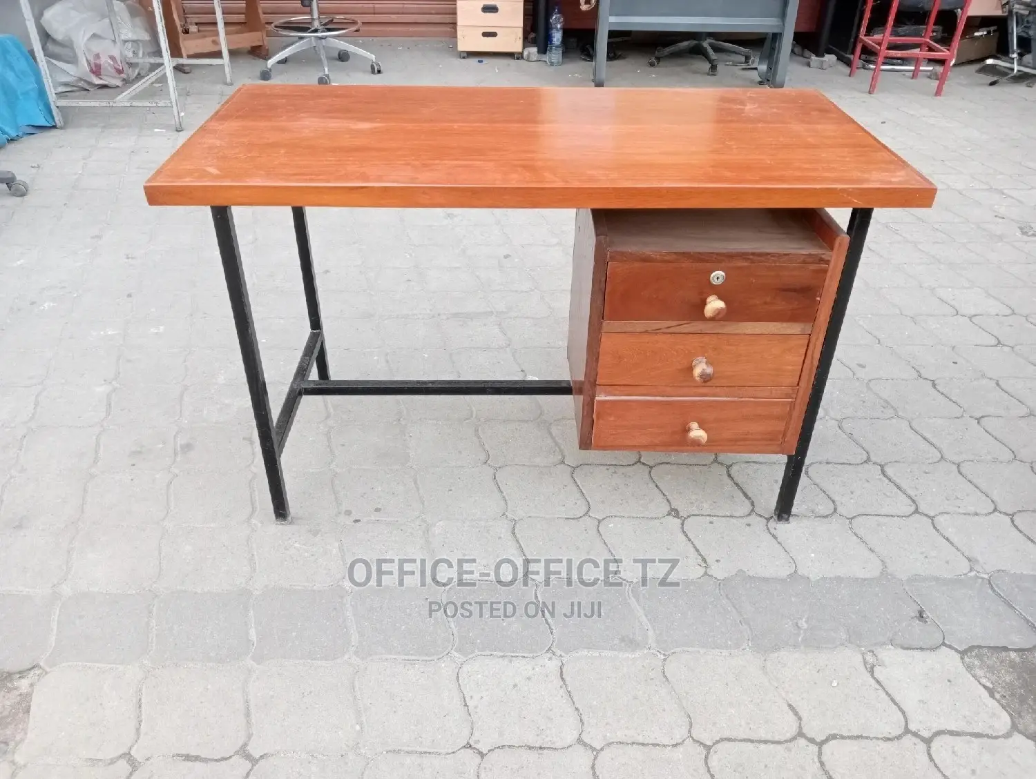 Metal Table (Wooden Top)