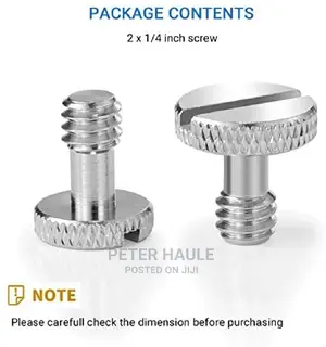 Set Of Two 1/4" Camera Mounting Screws