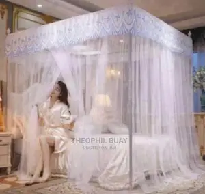 White Mosquito Net With Its Supports