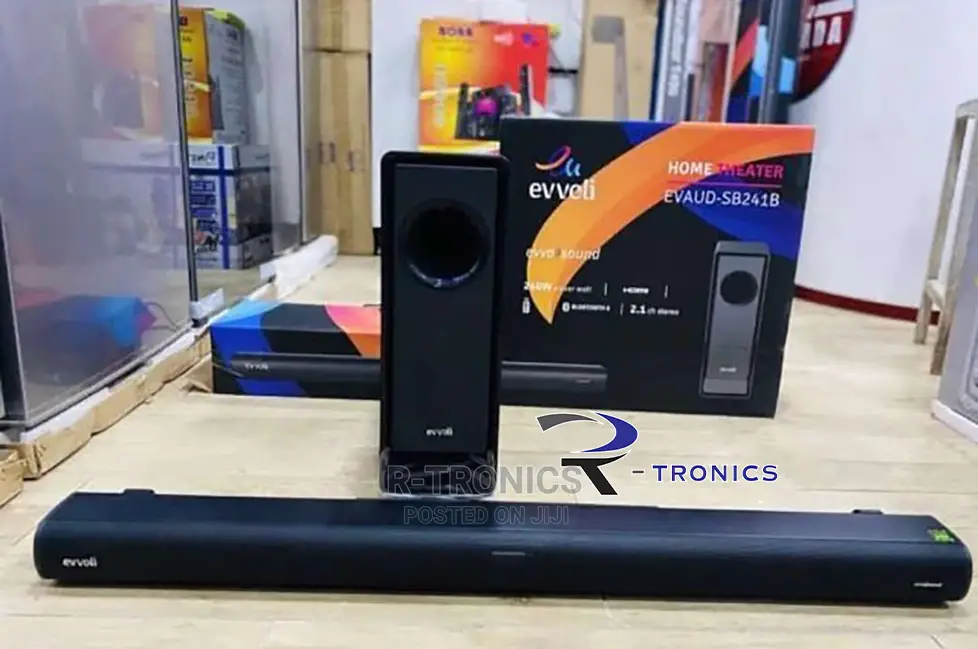Evvoli 2.1ch Soundbar With Wireless Subwofer Bluetooth