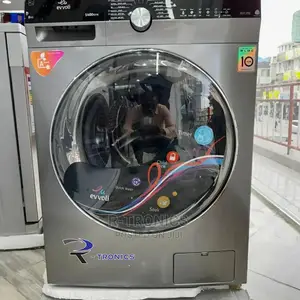 Evvoli Silver Automatic 8kg Washing Machine (Inverter)