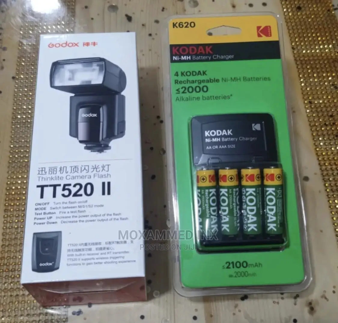 Godox Flashlight TT520 II With Kodack Rechargeable Battery