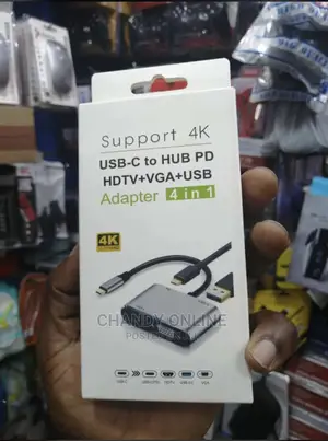 USB C to Hub Pd HDTV + VGA + USB Adapter 4 in 1