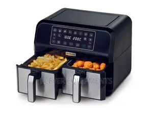 KENWOOD Dual Air Fryer Silver 2 in 1