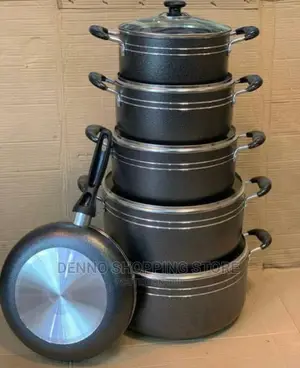 Sufuria Non Stick 5pcs + Frying Pan 1