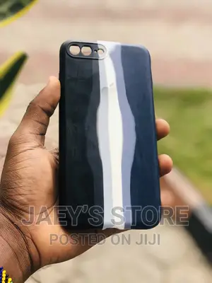 7+ or 8+ Black Blue Rainbow Silicone Cover