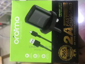 Oraimo Smart Fast Charger WITH Type C Cable – Black White