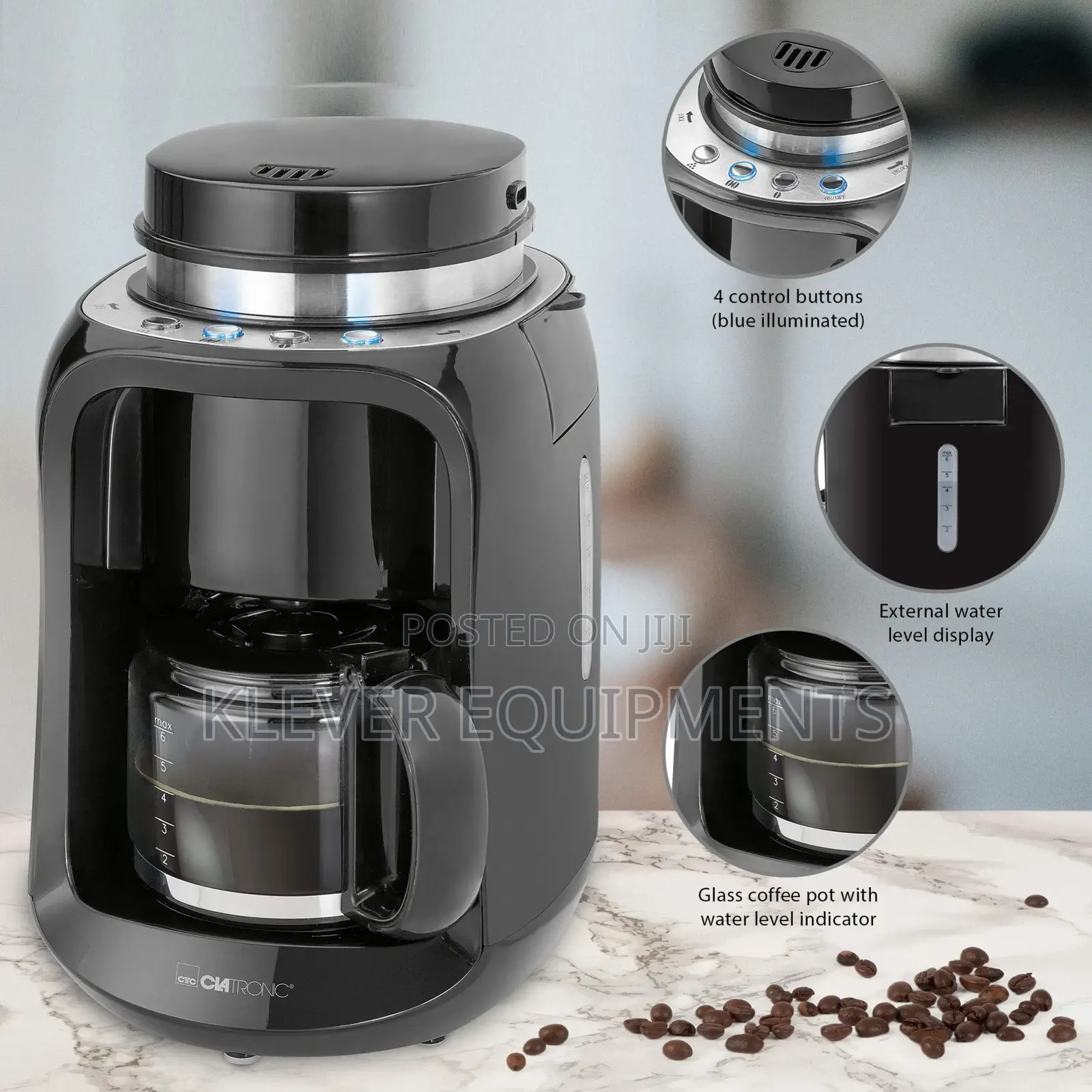 Kodtec 2 in 1 Grind Coffee Maker