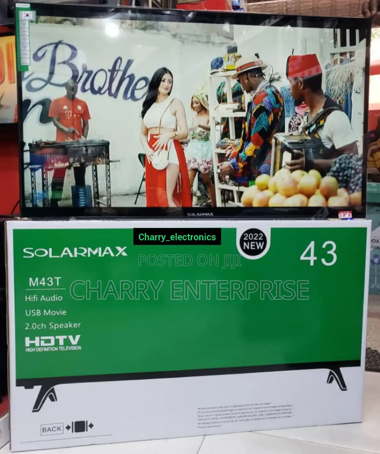 🪵Solar Max 43 Inch HD Tv NEW 2022