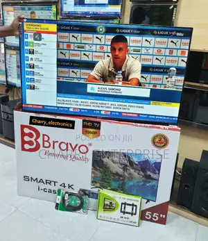 🪵Bravo Smart4k With I-Cast 55 Inch FHD Tv 1080p