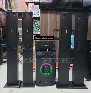 🪵BOSS Subwofer
With 4 Tower Speakers
