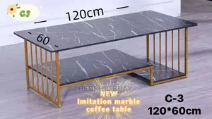 Coffer Table Kubwa Nzur Na Ya Marble Na Chuma