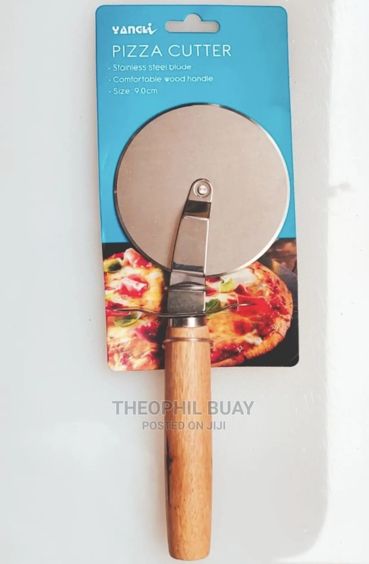 Pizza Cutter Mkono Wa Mbao