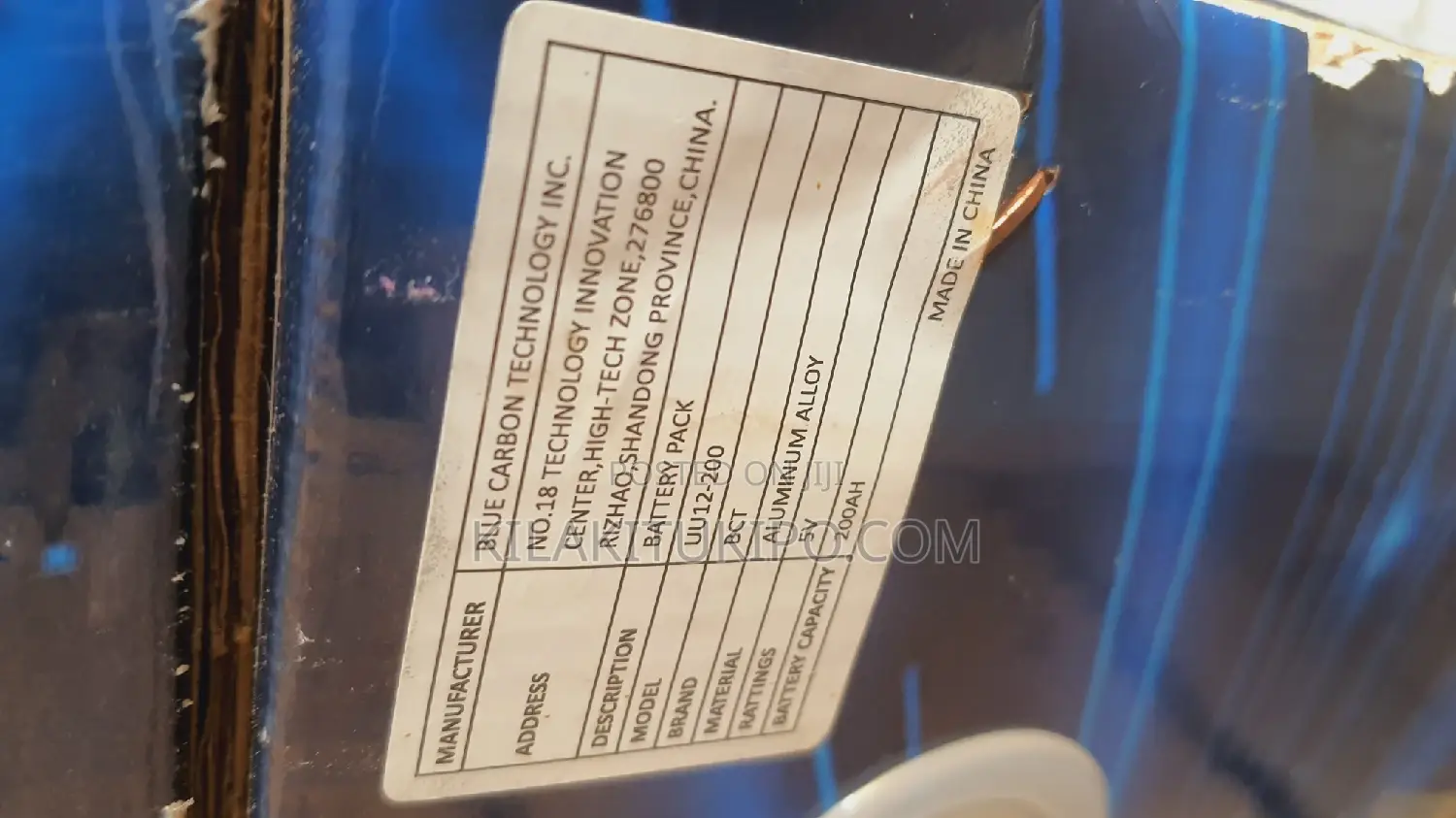 Blue Carbon Lithium Battery 200ah