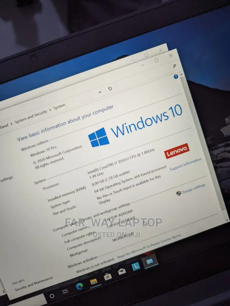 New Laptop Lenovo Thinkpad T490s 16GB Intel Core I7 SSD 256GB