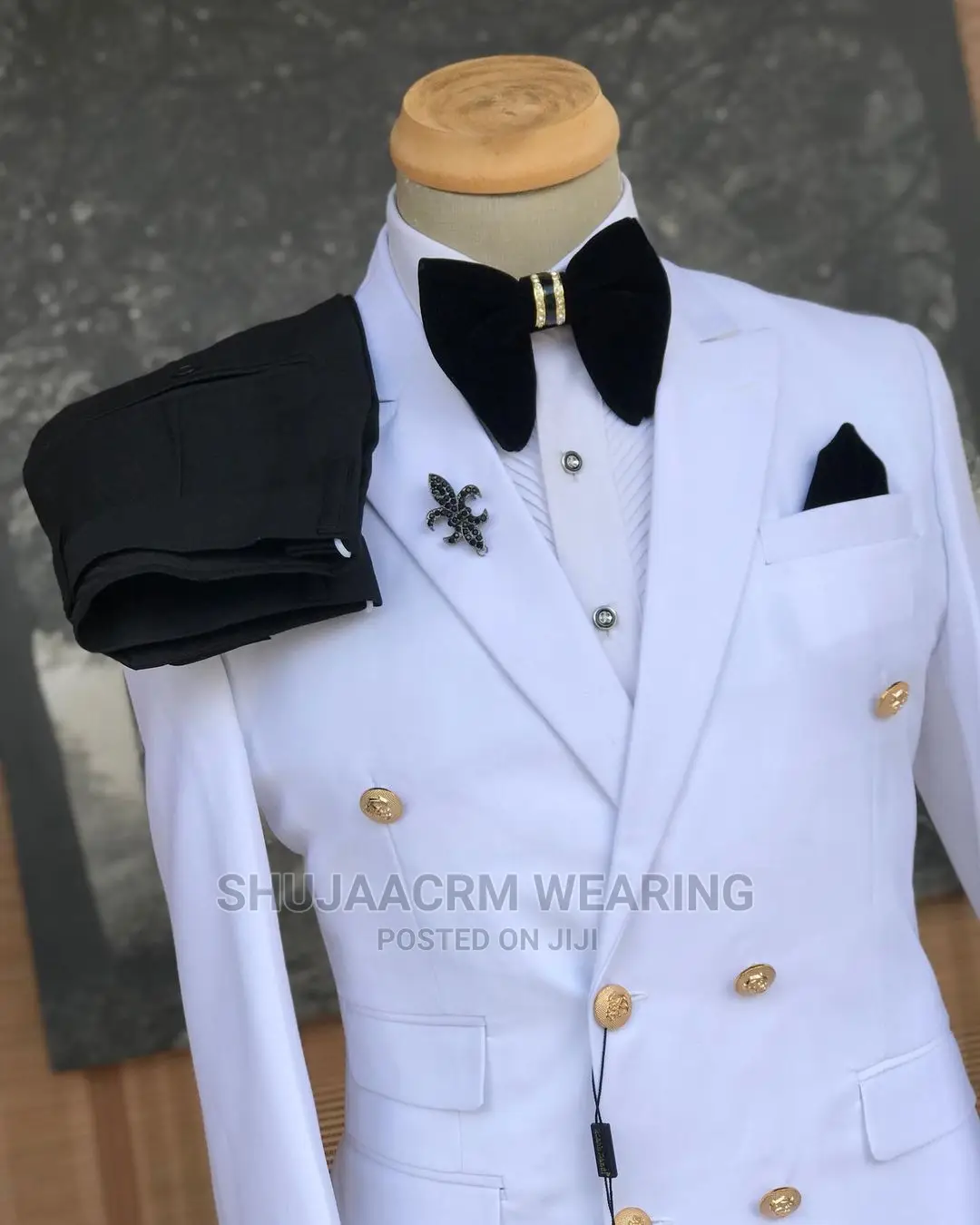 Goldish Button Mens Suits