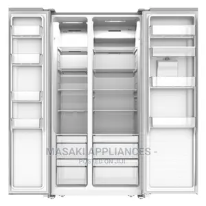 Offer Hisense H670sit-Wd Side-Side Fridge Freezer 514 Litres