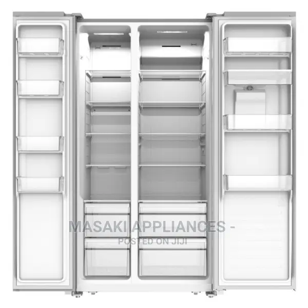 Offer Hisense H670sit-Wd Side-Side Fridge Freezer 514 Litres