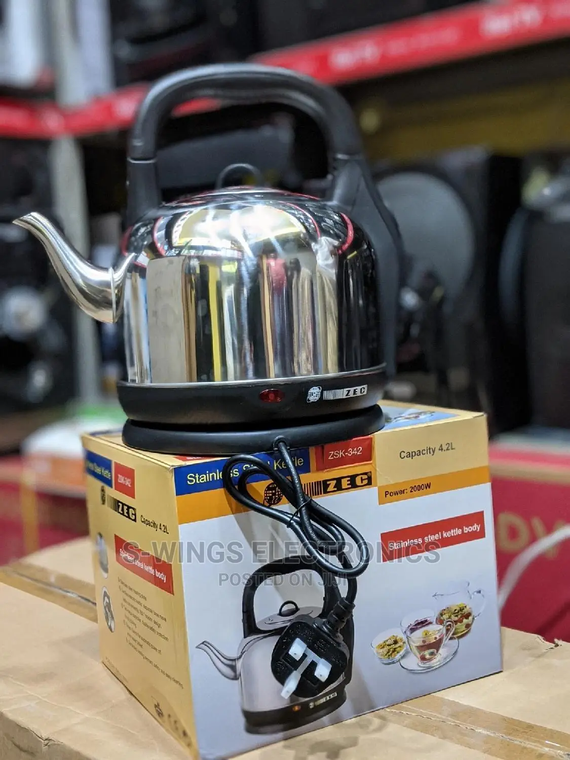 Stainless Steel Kettle Zec Brand 4.2L