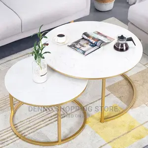 White Sitting Room Stools 2 Pcs Set