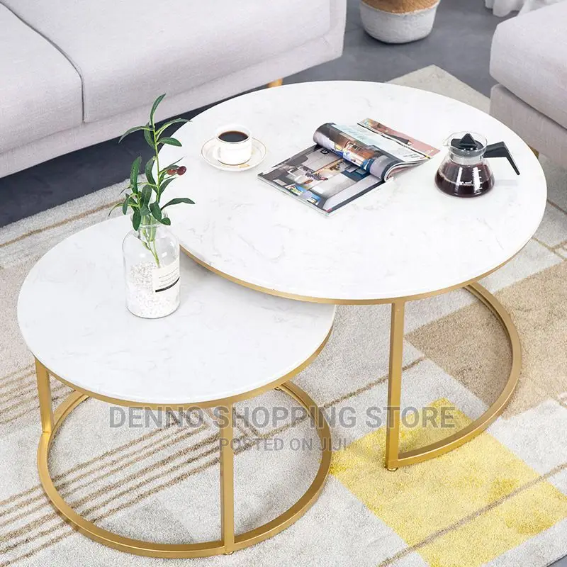 White Sitting Room Stools 2 Pcs Set