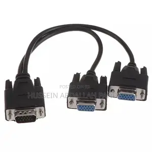VGA 15pin Male to 2 VGA Svga Female Adapter Splitter